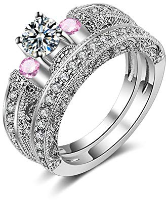 YAZILIND Damen Ring, 2018 Geschenk der Frau Valentine Neue Dame Fashion Ziemlich Krone Kristall Prinzessin Verlobungsring(18.1)
