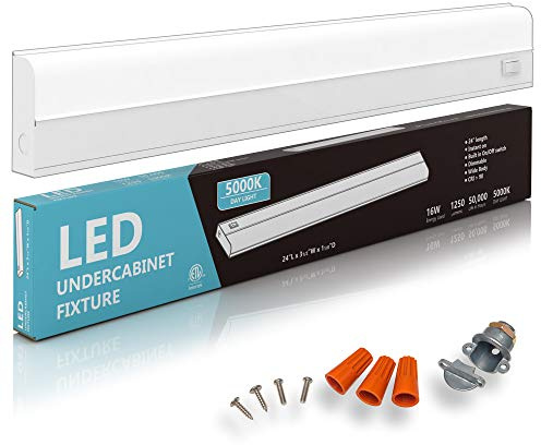 24 Hardwired Under Cabinet Light, 5000K Daylight, ETL, 1250 lm, Dimmable