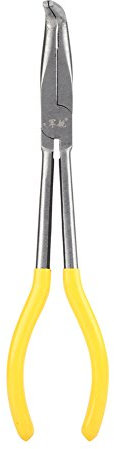 Extra Long Nose Pliers 11 Inch 45/90 Degree Bent Tip or Tip Shaped Plier Manual Repair Tool for Tools(90° Curve)