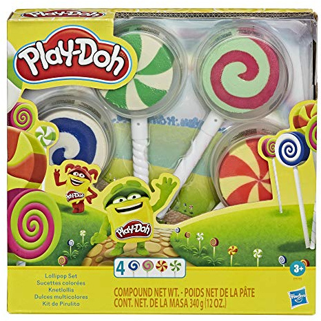 Play-Doh Knetlollis 4er-Pack gefüllt mit 84 g Play-Doh Knete für Kinder ab 3 Jahren
