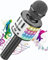 Karaoke Mikrofon, Drahtloses Bluetooth Mikrofon Kinder mit LED, Tragbares Karaoke Maschine zum Singen, Karaoke Mädchen Jungen Spielzeug Geschenke, KTV Lautsprecher Recorder für Smartphone PC