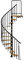 ATRIUM Spindeltreppe Presto, Schwarz, 11 Holzstufen in Buche + Podest, EOTA Zertifikat, Metallgeländer mit Handlauf aus PE, Geschosshöhe 271,4-313,5 cm, Durchmesser 140 cm