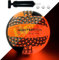 NIGHTMATCH Leuchtender LED Volleyball - Mesh Print Edition, inklusive Ballpumpe und extra Batterien, offizielle Größe und Gewicht (Schwarz/Orange)