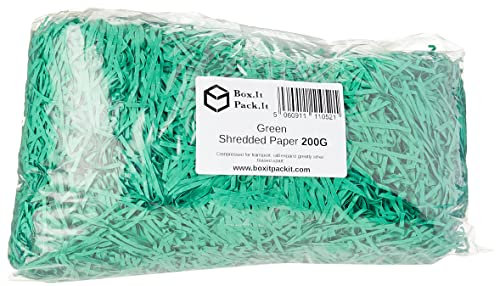 Box.it.pack.it Green Shredded Kraft Paper, 200g