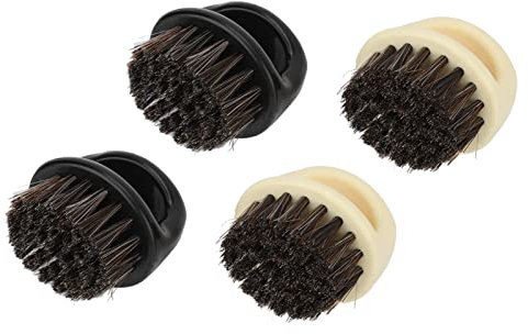 4 Stück Knöchelbürste für Männer - Bart- und Schnurrbartbürste, Fingerbürste, Face Brush, Nackenbürste - Weiche Borsten Barber Hair Brush für Bart Styling