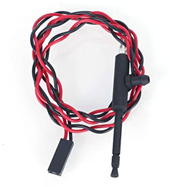 Modifiziertes Metall-Maschinengewehr-Spielzeug mit LED, kompatibel mit Heng Long 1/16 RC Panzer, DIY-Modellteile (schwarz)