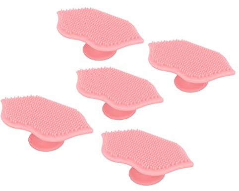 Cepillos de Labios Exfoliantes de Silicona, 5 PCS Flexional Silicone Exfoliating con Ventosa Exfoliantes de Labios Suaves y Flexibles Herramienta de Cepillo Exfoliante Profundo