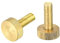 sourcing map Lot de 2 vis moletées M8 x 25 mm en laiton plat pour PC, électronique, mécanique