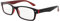 Eyekepper Lesebrille mit Federscharnieren für Damen Schwarz Rot Rahmen Leser +0,50
