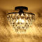 ZenithBeam Mini-Kristall Deckenleuchte, Kleiner moderner Kristall Deckenlampe für Flur,Unterputz-Kristall Deckenleuchte Kronleuchter für Schlafzimmer,Flur,Wohnzimmer (Schwarz)