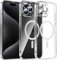 Clear Magnetisch für iPhone 15 Pro Hülle mit MagSafe [Original iPhone Äußere] [Kameraschutz Eingebaut] Durchsichtig Silikon Case Ultra Dünn [Niemals Gelb] Handyhülle Anti Fingerabdruck Kratzfeste