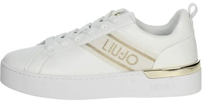 Liu Jo Chaussures pour femme, modèle Sneakers basses Silvia 86 BF3005EX014, en cuir synthétique., Blanc, 40 EU