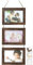 NEOWS Bilderrahmen Collage für Mehrere Bilder - Dekorative Bilderrahmenset zum Aufhängen an der Wand - Mehrfach Fotorahmen Hochformat mit Schnur für 10x15 Fotos (Altes Holz, 3 Horizontale Fotos)