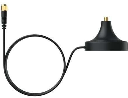 Reolink WiFi Antenna Extension Cable with RP-SMA Connector, RP-SMA Male to Female, Magnetic Stand Base, 10ft Cable, Designed for WiFi & Battery Cameras with Removable External Antennas