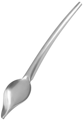 Sauce Ladle, Stainless Steel Sauce Spoon Dressing Dessert Food Plate Sauce Drizzle Spoon with Solid and Durable Long Handle Design for Home Kitchen Restaurant Coffee Shop(L)