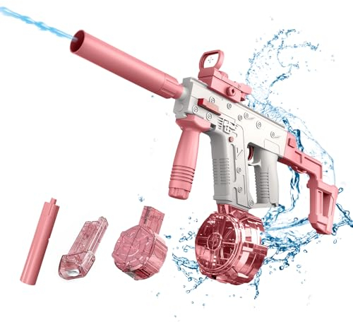 Wasserpistole Elektrisch für Erwachsene und Kinder,Automatische Wasserpistole Mit Großer Reichweite,Wasserpistolen Wasserspritzpistolen Große Kapazität Sommer Spielzeug