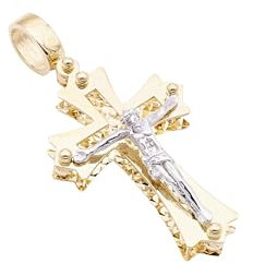 stepson. Goldanhänger Kreuz Echtgold in 14Karat 585 Gelbgold Maße: 40mm x 20mm Gewicht: 3,7g