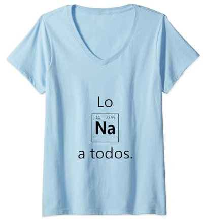 Mujer Los Sodio a Todos Los Odio a Todos Lo Na Juego Palabras Camiseta Cuello V