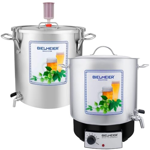Bielmeier Bierbrauset 10teilig Maischekessel 2000 W 29L Läuterbottich 35 Liter Bier selber brauen Made in Germany
