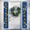 POPOYU 18th Birthday Door Banner for Girls Boys,Navy Blue Gold Fabric 18th Birthday Banner Porch Door Sign,18th Birthday Banners for Him Her 18 Years Old Birthday Party Indoor Outdoor Decorations