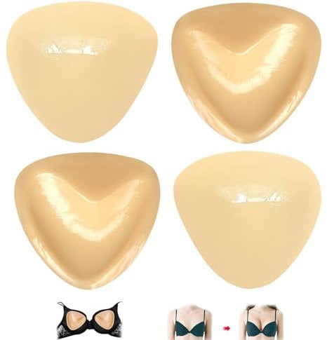 2 Pairs Push Up Waterproof Silicone Adhesive Bra for Women - Invisible Double Sided Reusable Washable Sticky Push Up Bra Inserts