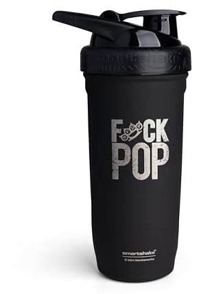 Smartshake Rockband Reforce Protein Shaker Edelstahl 900 ml | 30 oz – Auslaufsicherer Schraubdeckel – BPA-frei – Nicht isoliert – Unisex Gym Shaker Edelstahl - Five Finger Death Punch, F. P