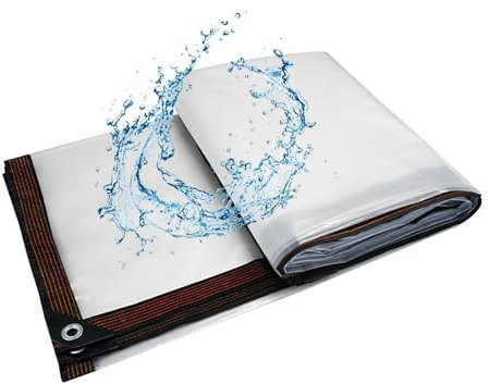 Transparente Plane mit Ösen für Gewächshaus, Terrasse, Garten, winddicht, UV-beständig, reißfest, verdickt, für den Außenbereich, transparent, ideal für Pavillon, Hühnerstall, Veranda