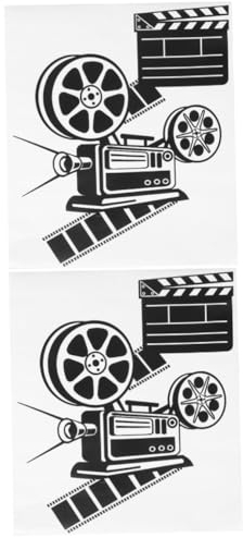 HOMSFOU 2blätter Vintage Wandaufkleber Retro Film Dekoration Für Heimkino Kinderzimmer Wohnzimmer Selbstklebende Wandkunst