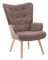 Vente-unique - Fauteuil en Tissu Taupe VATELY