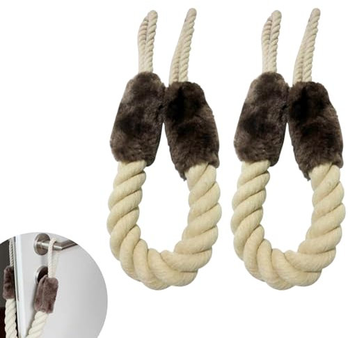 2PCS Türstopper Klinke Baumwolle Türkordel Klemmschutz für Türen, Klemmschutz für Türen,Türklinken Schutz Türstopper Fingerschutz, für Haustier,Kinder Fingerschutz Türenzuschlagen zu Vermeiden