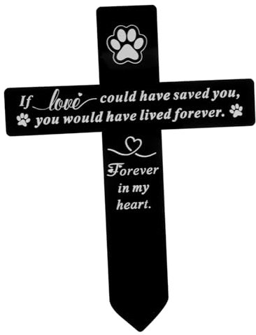 BEBEMOKO Gartenfriedhofspieß, Haustier-Erinnerungsmarker für verstorbene Lieben, Rasen-Ornament, personalisierte Gedenkdekoration für Hunde und Katzen, langlebig und wetterbeständig