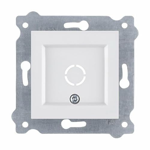 EXEN - Kabelausgang Unterputz Kabelauslass Weiß - Zentralplatte Leitungsauslass - All-in-One Kompatibel mit Serien KARELL/ODAK/COMFORT - 265/01E