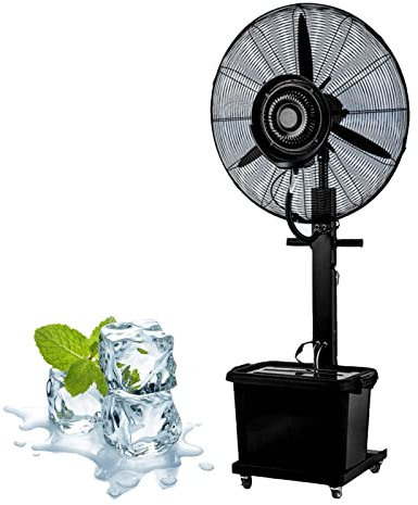 Ventilatore a piedistallo Ventilatori di raffreddamento ad alta velocità Ventilatore nebulizzatore industriale da 30 pollici Ventilatore nebulizzatore per esterni in metallo per impieghi gra