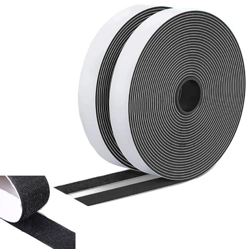 Klettband Selbstklebend, Doppelseitiges Klettband Klettverschluss 10 Meter Extra Stark Mit Klettverschluss Breit Selbstklebendes Klebepad Für Fliegengitter, Couch-Kissen, DIY(10M x 2CM)