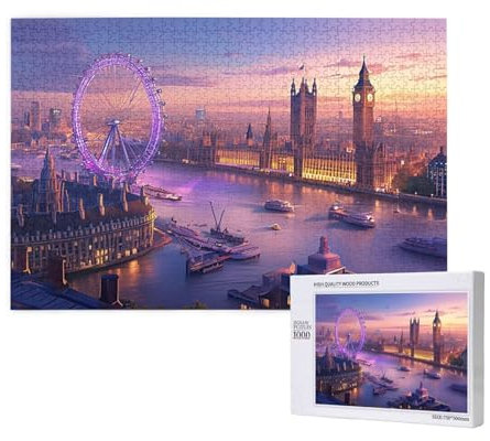 Puzzle New York,Puzzle 4000 Teile Landschaft Holzpuzzle Erwachsene mit Geschenkbox,Schwieriges,Unterhaltsames,Herausforderndes,Geeignet für Anfänger ab 14 Jahren,Geschenke für Männer/Frauen M-202