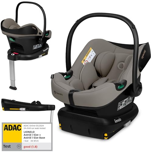Lionelo ASTRID i-Size SET Kindersitz mit Basis 40-87 cm Babyschale ISOFIX | 3-Punkt-Gurte Seitenschutz, Dri-Seat-Einlage, i-Size R129