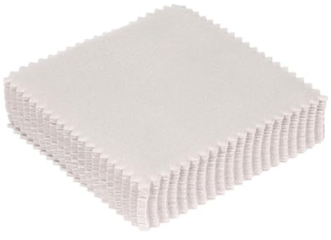 Wildleder Brillenputztuch Fusselfrei für Brillengläser | Schmuck und Bildschirme, Weich und Schonend, Graues 8x8 Cm Format im 100 Stück Packung