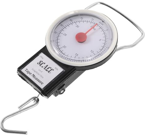 UKCOCO Bilancia Portatile per Bagagli da Viaggio, Bilancia Pesa Valigie da Viaggio Capacità 35kg, Misurazioni Accurate e Gancio in Ferro