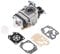 Carburador para desbrozadora con kit de reparación para los modelos MP15, CG430, CG520, BC430, BC520 de 43 cc y 52 cc
