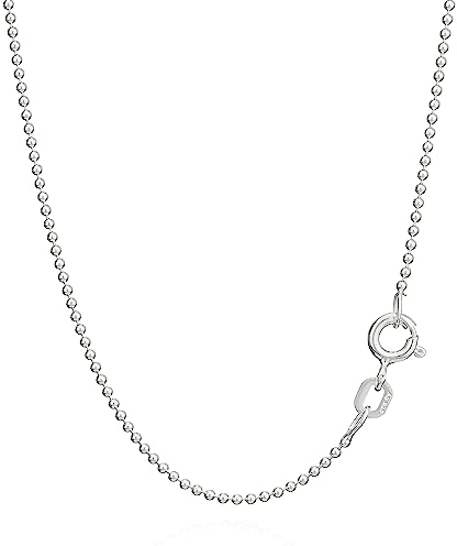 NKlaus 50cm Kugelkette 925 Silber elegante Halskette filigrante Breite 1,2mm Collier 2,2g schwer 8746