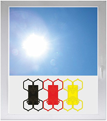INDIGOS UG - Fensterfolie Blickdicht Ornamente - 1150x500mm - Sonnenschutzfolie Fenster - Sichtschutzfolie Fenster Bad, Küche, Fenster, Milchglasfolie