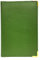 LOLUNA® - Etui Porte-Carte 22 Pages Format Livre Compact en Cuir Graine Couleur Mode pour Homme et Femme (Pistache)
