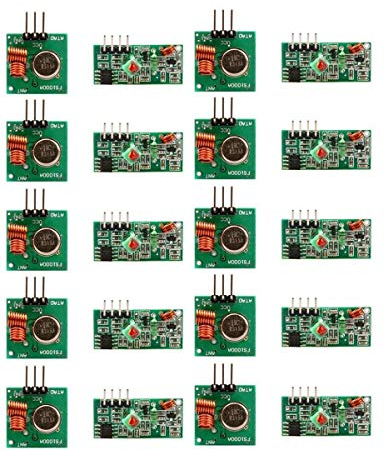 DollaTek 10Pcs 433 MHz Empfänger und Funk- Sende Modul Superregeneration Wireless Transmitter-Modul Empfängermodul Einbrecher Alarm 433M Receiver Module Burglar Alarm für Arduino Raspberry pi