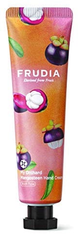 FRUDIA. My Orchard Crema Manos. Extracto de Mangostán. Hidratante y nutritiva. Calma la piel. Aroma a frutas. Textura Cremosa. Sin sensación pegajosa. Contenido 30 gr.