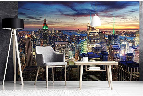 Vlies Fototapete WOLKENKRATZER IN DER NEW YORK 375 x 250 cm | Vliestapete - Wandtapete inklusive Kleister | PREMIUM VLIES QUALITÄT