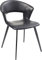 Kare Design Stuhl Reunion Schwarz, Polsterstuhl, Esszimmerstuhl, Retrodesign, 46cm Sitzhöhe, Polsterstuhl, für Esstisch oder Homeoffice Tisch, 77x57x52 cm (H/B/T)
