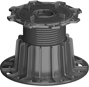 HSI HS Terra Hero L Verstellfuß Profi-Pack 10 STK. - Terrassen Stelzlager höhenverstellbar 80-130 mm für schwere Steinplatten & Keramikfliesen, Tragfähigkeit 22 kN/Fuß