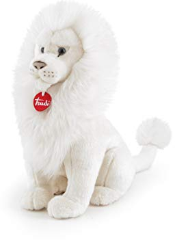 Trudi Leone bianco Leonardo Leone mascotte peluche, regalo di Natale e compleanno. | 20x41x44cm taglia L | Animali Esotici tropicali | modello 17010