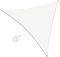 SUNNY GUARD Vela ombreggiante Impermeabile 5x5x5m Tenda a Vela Triangolare,Tenda da Sole per Esterno Protezione Raggi UV per Giardino Esterno terrazza, Crema