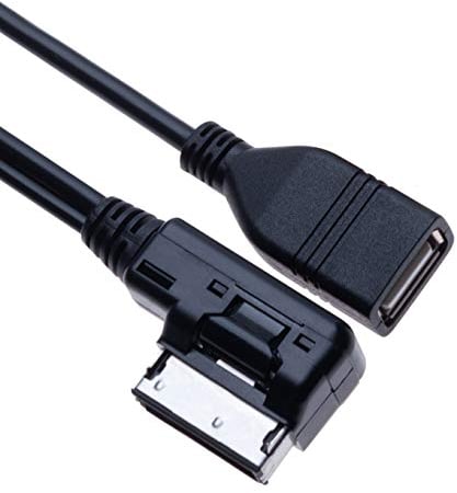 AMI MDI to USB Female Music Media Interface Cable Adapter | Compatible with Audi A6L Q5 Q7 A8 S5 A5 A4L A3 VW Volkswagen Tiguan GTI CC Magotan Skoda Fabia Octavia vehicle radio | 1.5m